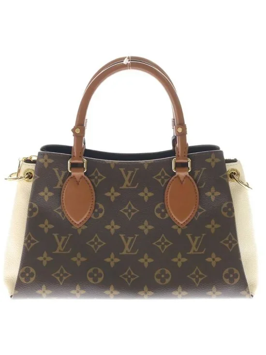 Louis Vuitton Monogram Vendome BB Cream 2-Way Shoulder Bag Brown Ivory Leather