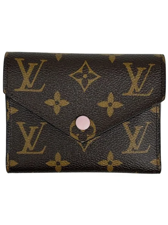 Louis Vuitton Portefeuille Victorine Trifold Wallet Monogram Rosevalerine Brown