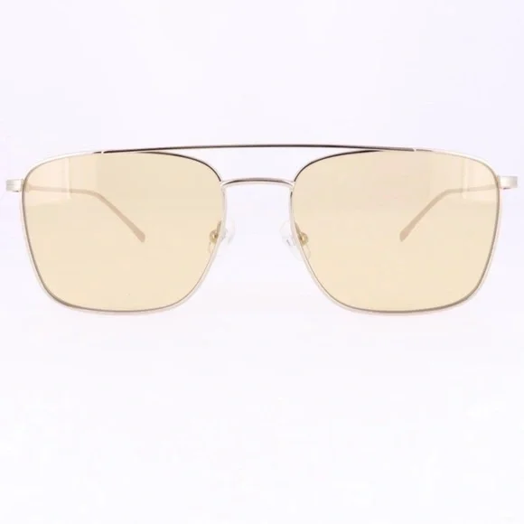 Lacoste Gold Frame Sunglasses with Light Yellow Lenses