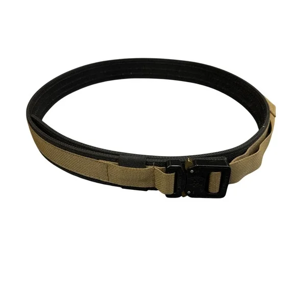 AustriAlpin Tactical Belt Mens XL Tan Cobra Buckle Nylon Webbing Utility