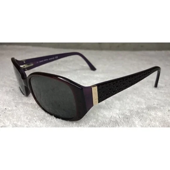 SAKS FIFTH AVENUE 61/S Dark Purple Cat-Eye Womens Sunglasses Frames 53-16-130