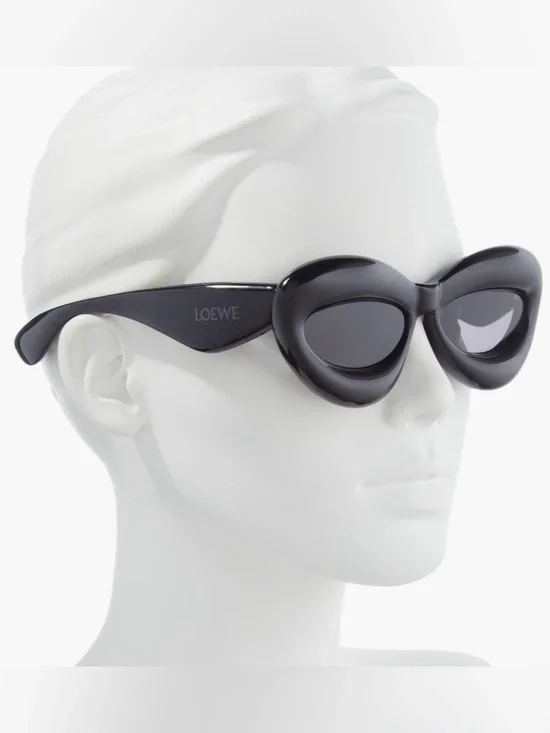 Loewe Black Chunky Cat-Eye Sunglasses Women Brand New