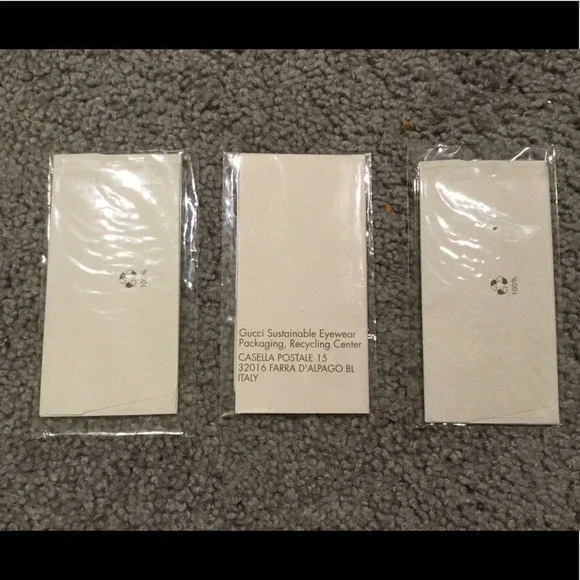 NWT Gucci eyeglasses sunglasses eyewear packaging paper gift bags Y2K set of 3