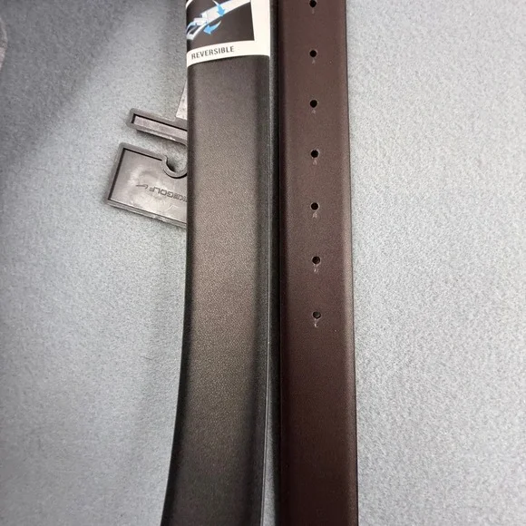 Nike Golf Belt Mens 42 Black Brown Reversible Textured Buckle New‎