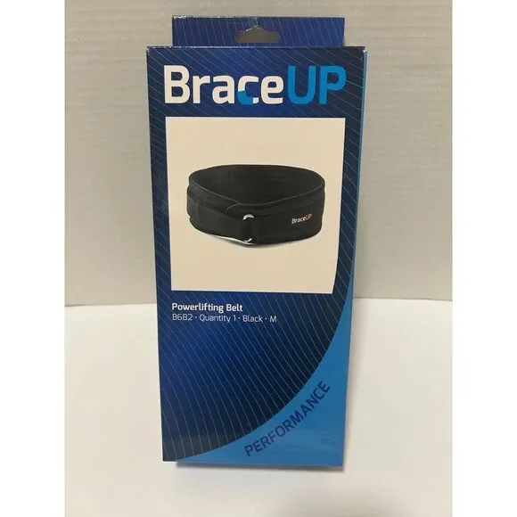 Braceup Powerlifting Belt Black Medium‎ B682