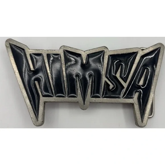 Vintage HIMSA Belt Buckle Black USA Made Scorpion Back Heavy‎ Metal Rock