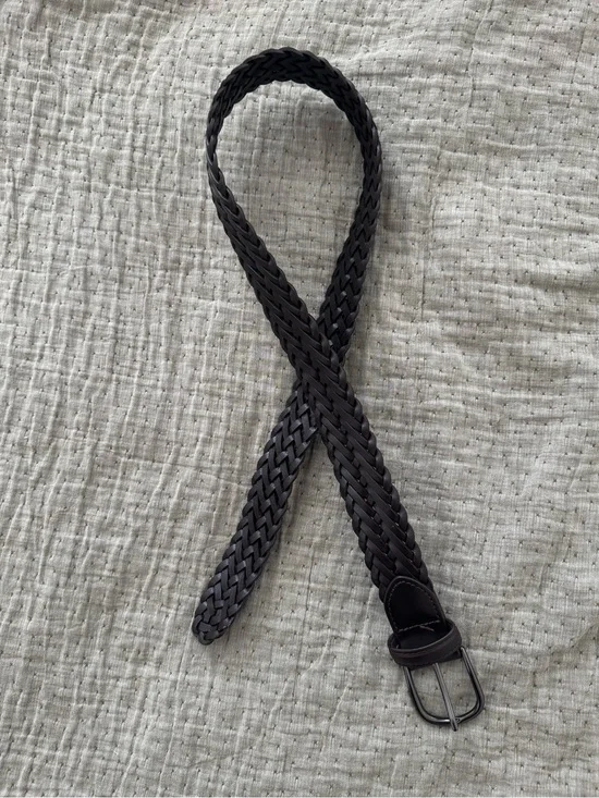 Quince Jack Italian Leather Woven Belt | Full Grain Italian Leather Size 30