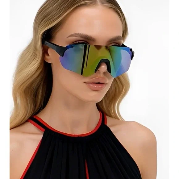 Women Performance‎ Sport Sunglasses Shield Mirrored Lens Cycling Running Glasses