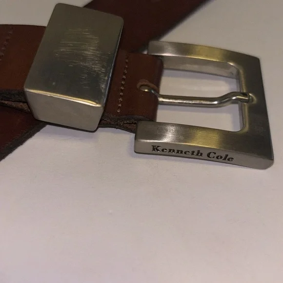 Kenneth Cole Dark Brown Leather Belt