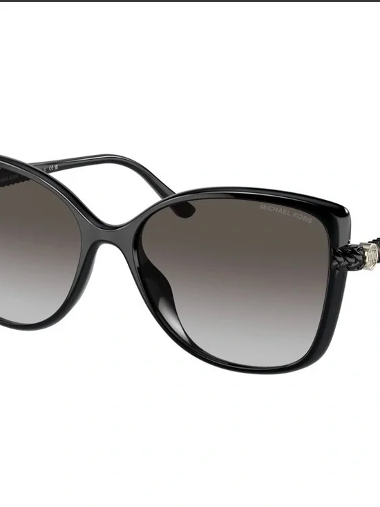 Michael Kors Black Frame Gray Gradient Cat Eye Sunglasses