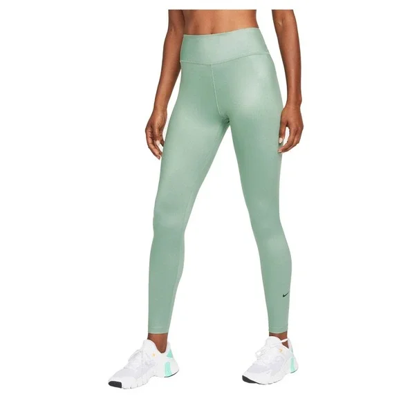 Nike Womens Dri-FIT Shimmer High Waisted Leggings Sage Green‎ Medium DD5407-357