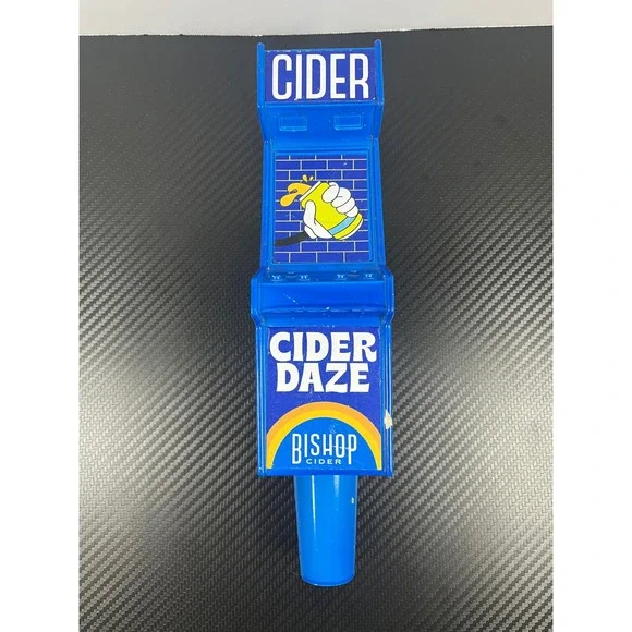 Bishop Cider Daze Beer‎ Tap Handle Blue Arcade Style