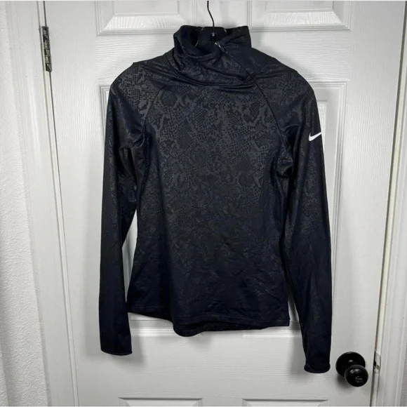 Nike‎ Black Snakeskin Patterned Long Sleeve DriFit Top