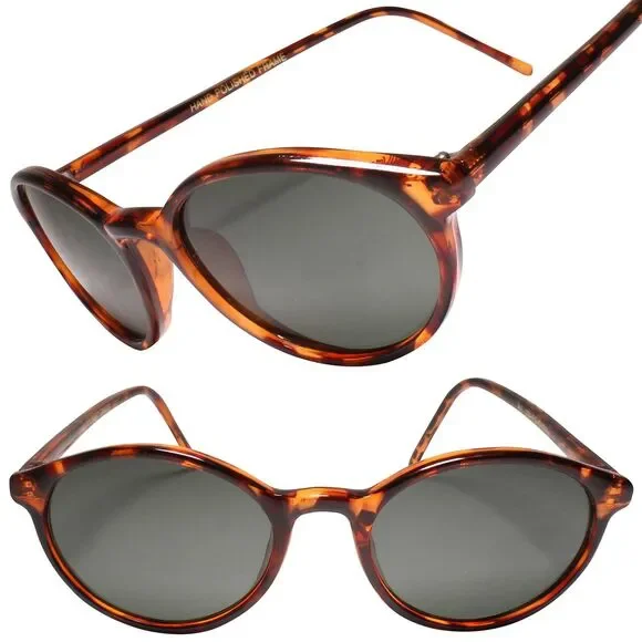 Hippie Deadstock True Genuine Vintage Tortoise Small Oval Sunglasses