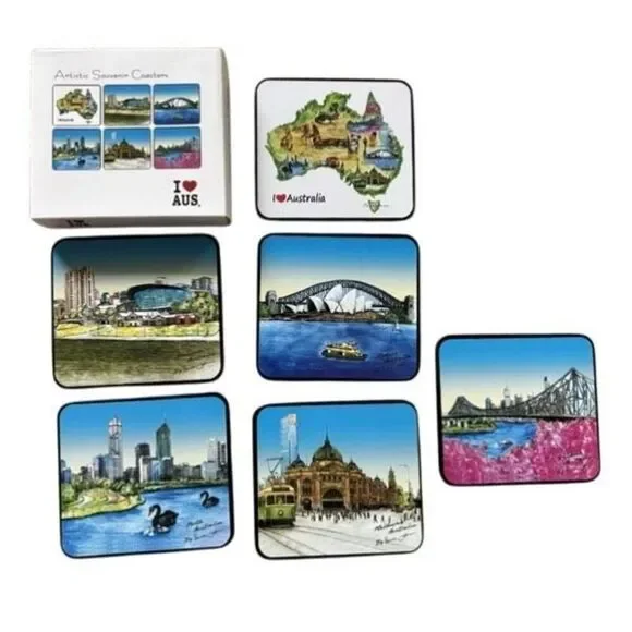 Australia Artistic Souvenir Drink Coasters