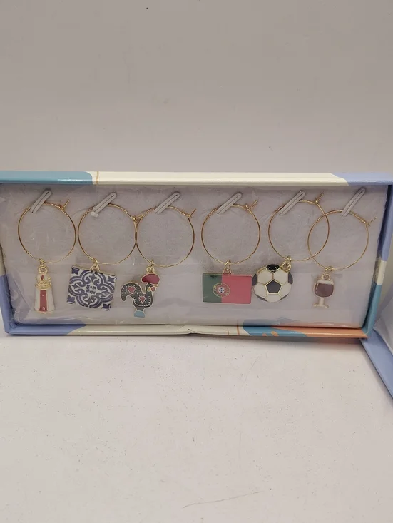 Serendipity brand Portuguese Wine Glass Charms. New