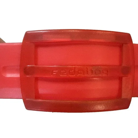 Fedaboa Men's Belt Red Rubber Y2K Streetwear