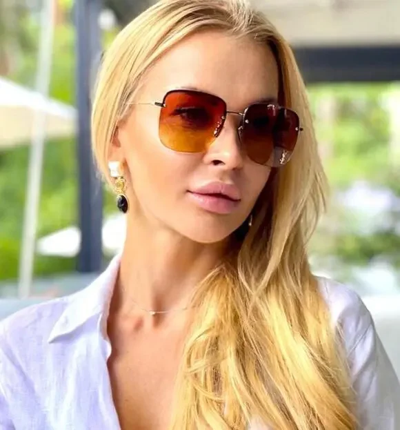 NEW Saint Laurent SL312M Rimless Square Sunglasses in Pink