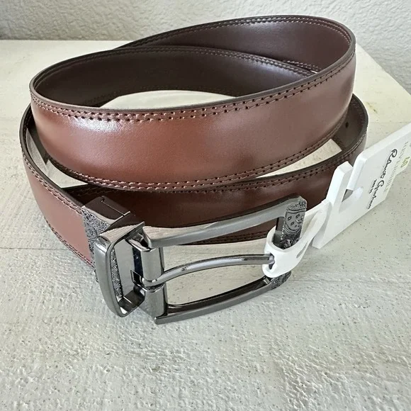 Robert Graham Men's Barolo Leather Reversible Belt‎ Brown/Tan Sz 40 NWT