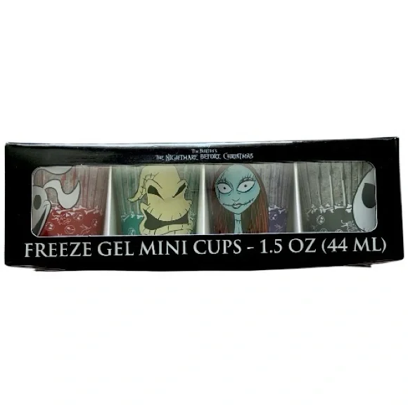 NWT Disney Nightmare Before Christmas Freeze Gel Shot Glasses Set