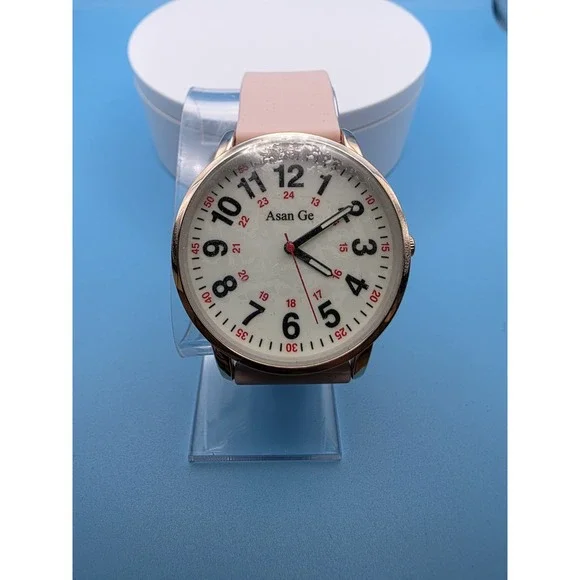 Asan Ge Fashion Watch In Rose Gold w/ Pink Band Manual‎ Included #0191