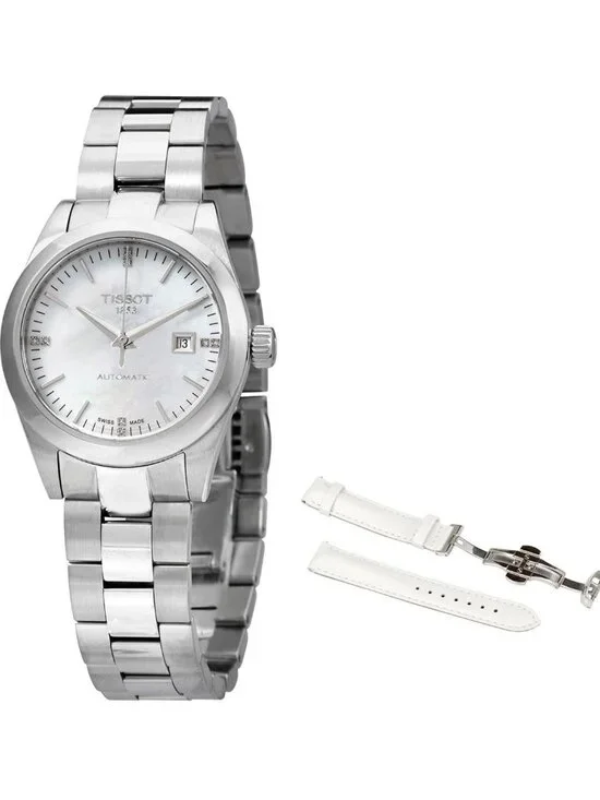 NWT Tissot Automatic Diamond White Mother of Pearl Dial Ladies Watch