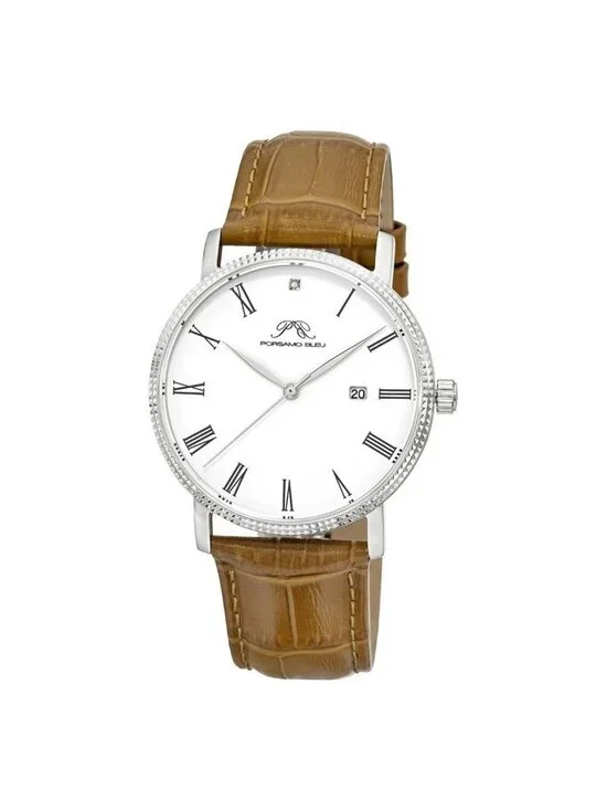 NWT Porsamo Bleu Veritas 1 Quartz White Dial Men's Watch
