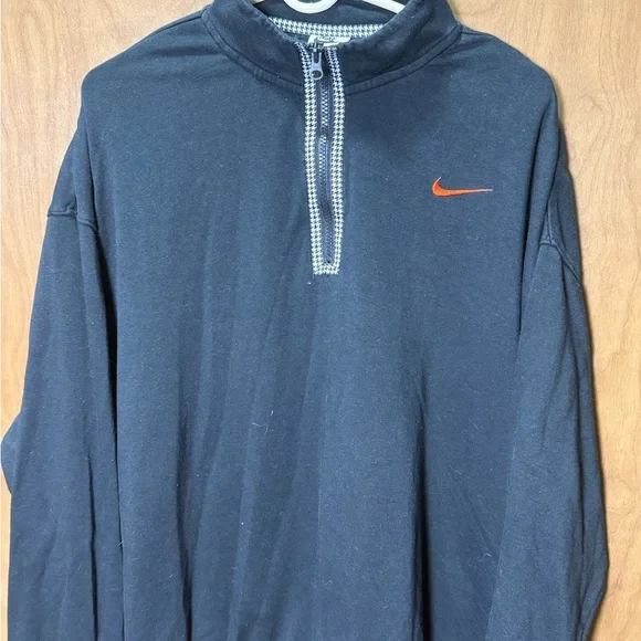 Nike Black Half-Zip with‎ Orange Logo