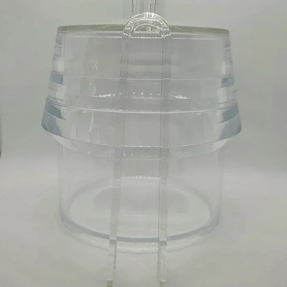 Vintage Mid Century Lucite Ice Bucket, Lid, And Tongs Arch Alfio Di Bella Italy‎