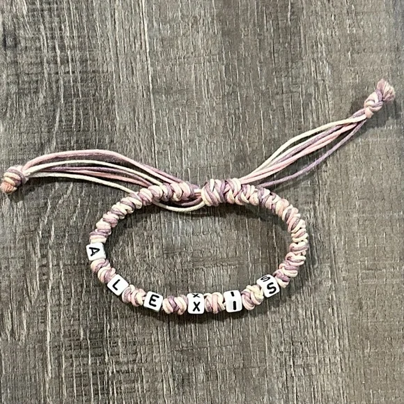 💞 Pink & Purple “Alexis” Adjustable Friendship Bracelet