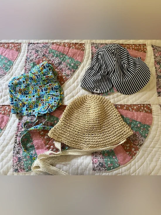 Bundle of 3 Baby Bonnets