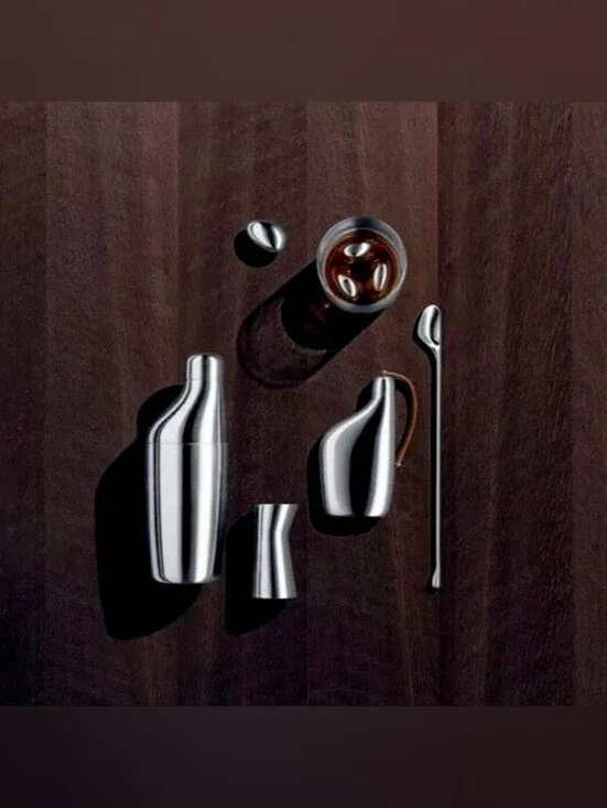 Georg JensenSky Cocktail Set - Shaker, Stirring Spoon and Jigger, 3 Piece