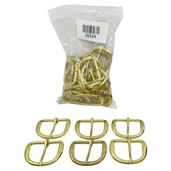 30 Pack Heel Bar Buckle 1 1/2 Strap 38mm Gold Tone Belt Buckle Leather Crafter‎