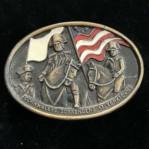 Vintage‎ Yorktown Belt Buckle – Cornwallis Surrenders. 1970's