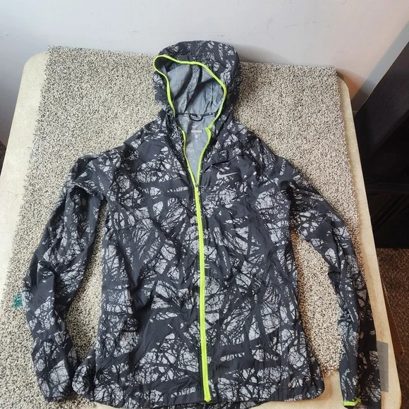 NIKE DRI-FIT ‎ Size M Womens Multicolor Full Zip Hood Pocket Athletic Jacket 801