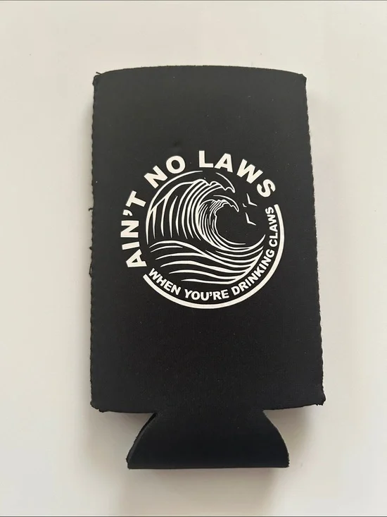 White Claw Ain’t No Laws When Drinking Claws Black Slim Can Coozie