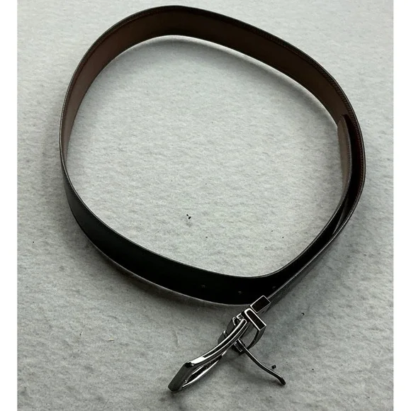 Perry‎ Ellis Reversible Belt Black Brown Swivel Buckle Size 36 Dress Casual