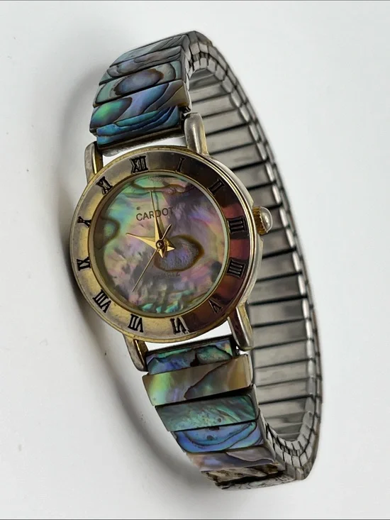 Women's Abalone Shell Dial Watch in Iridescent Multicolor