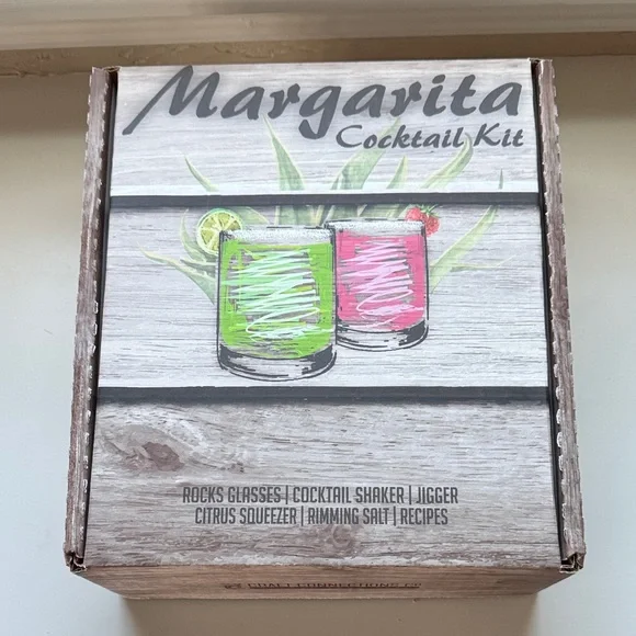 Margarita Cocktail Kit with Glasses and Shaker