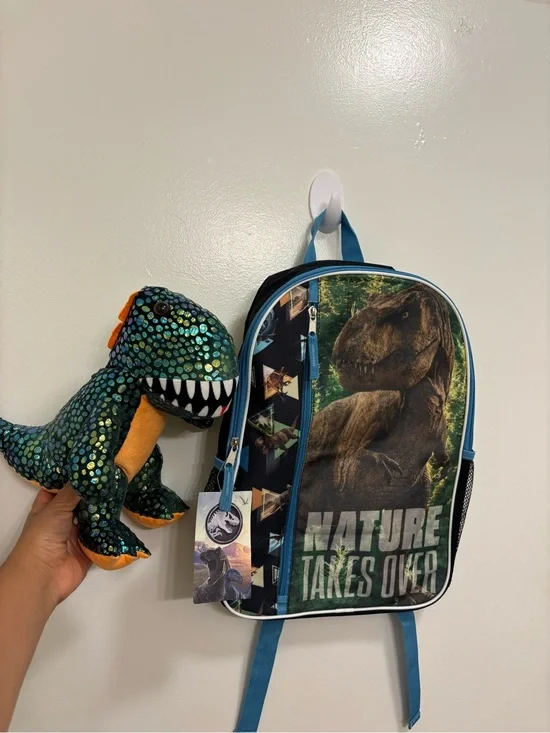 Kids Blue Dinosaur Backpack - Nature Takes Over
