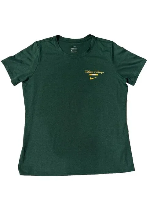 Nike Dri-FIT William & Mary Tribe Green Athletic Tee T-Shirt Women's L