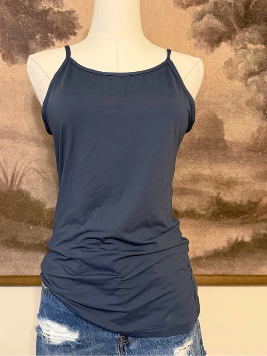 Nike Dark Blue Slim Performance Tank with Open Back