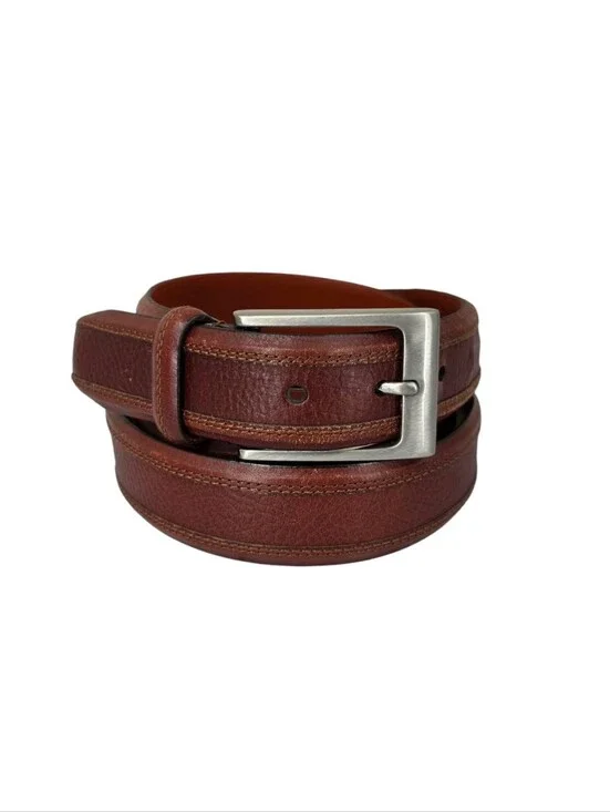 Cremieux Men's Brown Leather Belt - Classic Casual Style Size 44