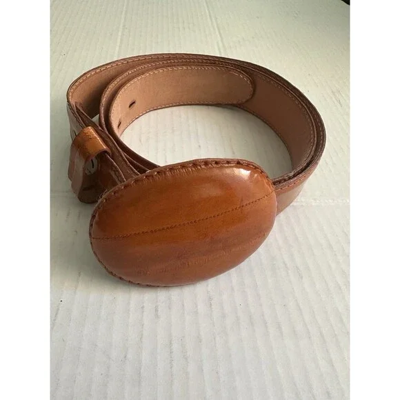Eel Skin Cognac Western Men’s Belt 40 Rodeo Max