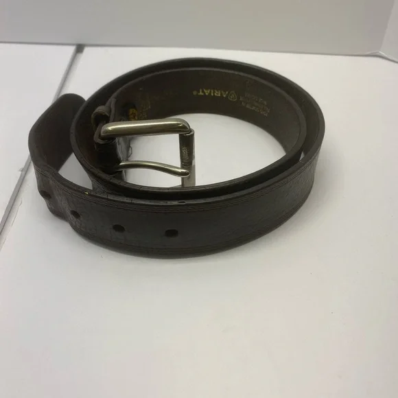 Ariat Brown Leather Belt with Silver Buckle