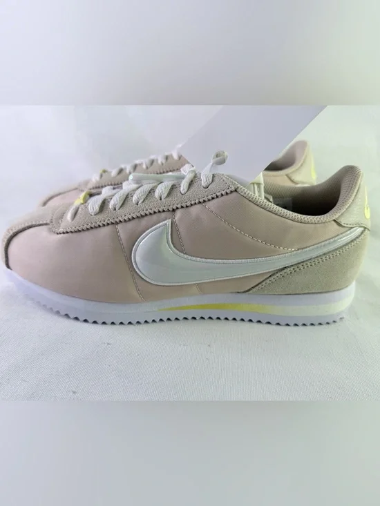 Nike Women’s Cortez Sneakers in Pale Beige with White Swoosh Charm Women’s 8.5