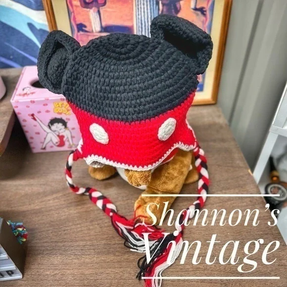 Crochet sz 18” beanie with ears