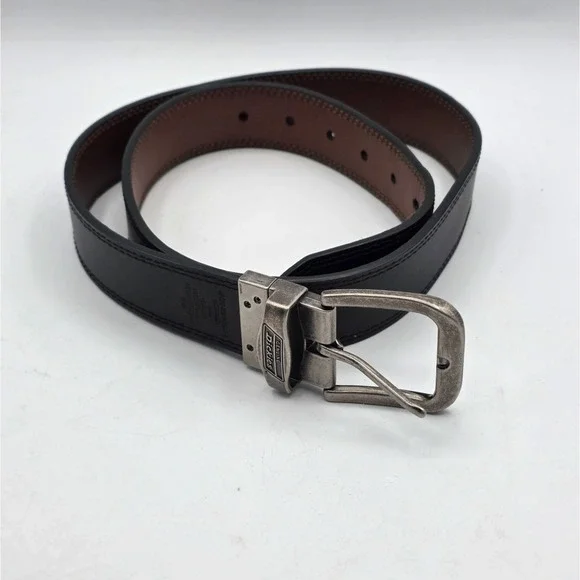 Dickies Reversible Belt Mens 36 Black Brown Workwear Utility Skater Y2K 90s 2000