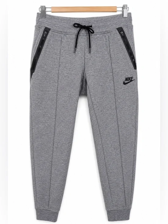 NIKE Tech Fleece Jogger Sweatpants Gray/Black Zip Pockets Women’s Size Small