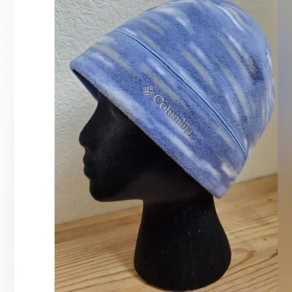 Columbia Striped Blue Fleece Hat